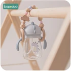 Bopoobo 1 шт. детский Прорезыватель соски цепь бук Облако Деревянный зажим Геометрическая деревянная Соска с бусами цепь крошечные стержни игрушки