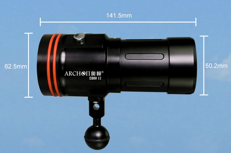 ARCHON D36V-II обновление D36V W42V фонарик для дайвинга Подводное видео фотосъемка заполняющий свет 18650 фонарь для дайвинга