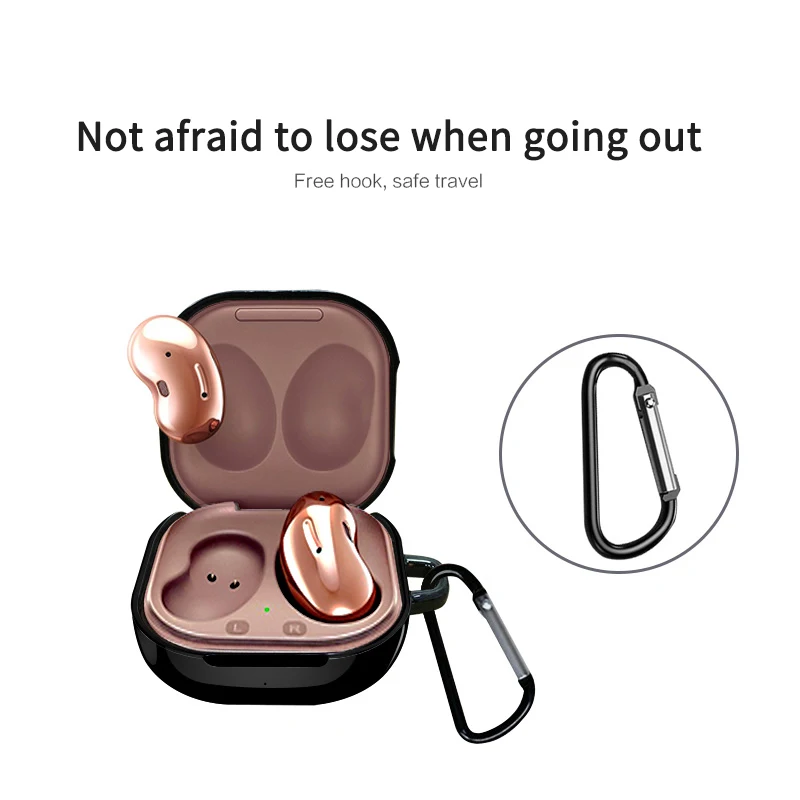 

Transparent Plating Earphone Case For Samsung Galaxy Buds Live Case Shockproof Bluetooth Wireless Protective Cover Skin Shell