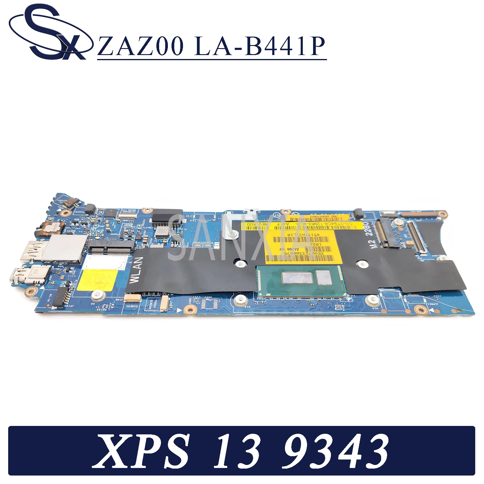 kefu zaz00 la b441p laptop motherboard for dell xps 13 9343 original mainboard ddr3l 8gb ram i7 5500u free global shipping