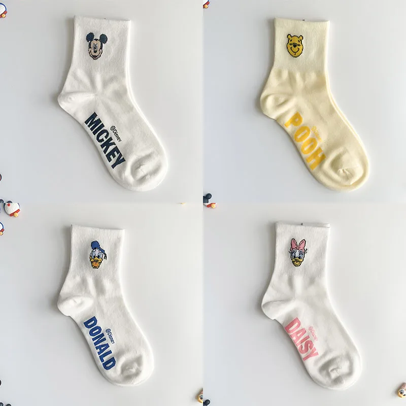 

New Disney Anime figure Summer thin Donald Duck Mickey Minnie mouse tube socks Cartoon casual xxx boy and girls Princess sock