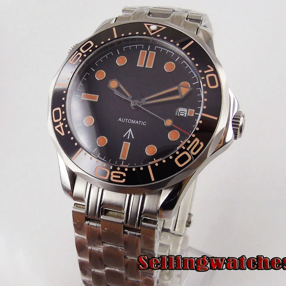 

BLIGER Luxury Mechanical Men Watch MIYOTA Automatic Movement Date Window Stainless Steel Band