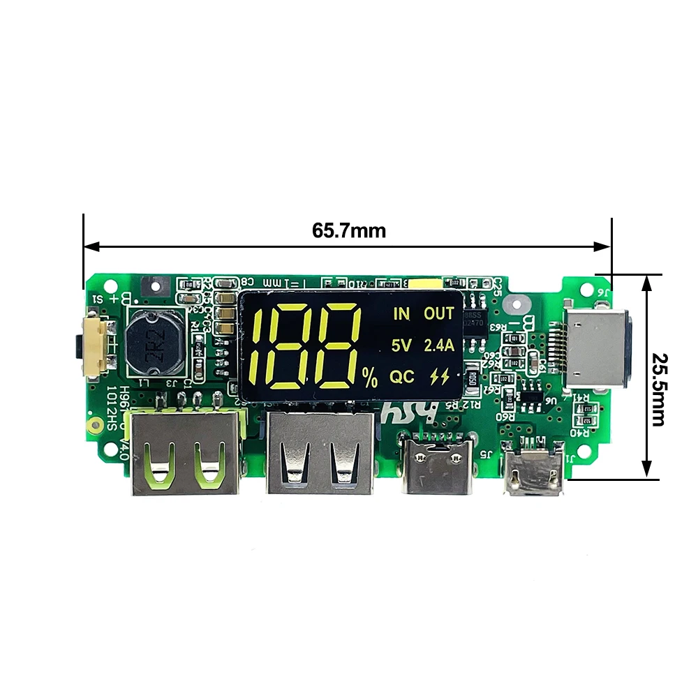 Светодиодный двойной USB 5 В 18650 а Micro/Type-C внешний аккумулятор модуль зарядки