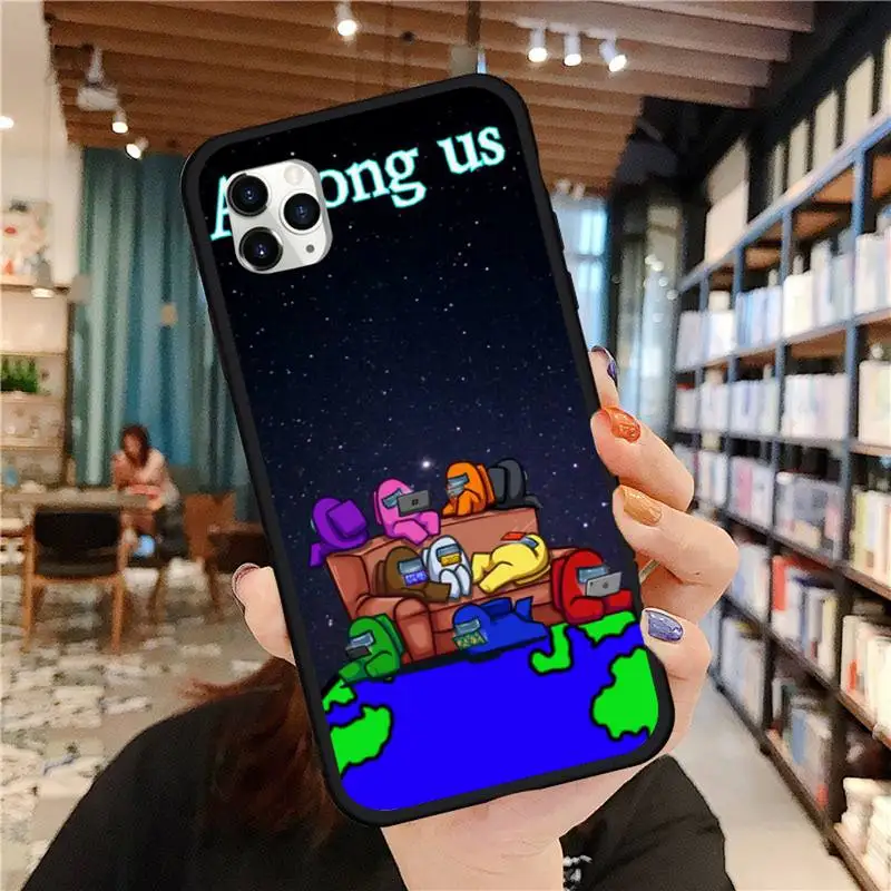 

among us funny game Phone Case For iphone 12 11 pro Max Mini 7 8 plus X XR XS HUAWEI honor P 10 20 30 40 PRO lite