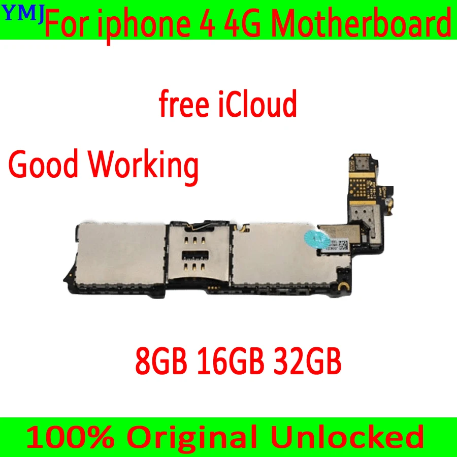 Для iphone 4 материнская плата с полным чипом, оригинальная разблокированная материнская плата для iphone 4 4g с системой IOS, хорошо протестирована