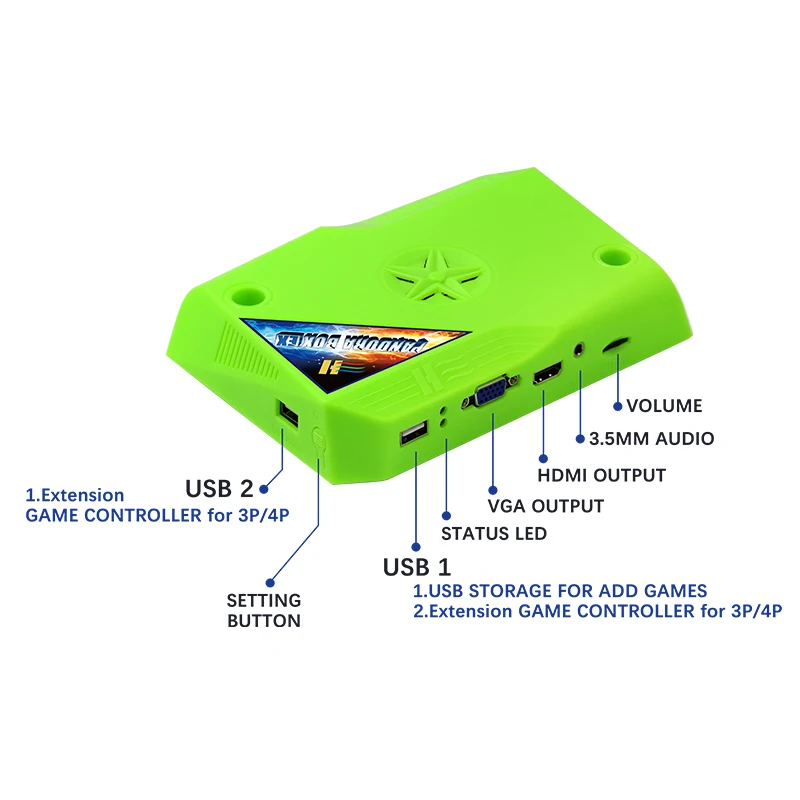 2021 Аркадный автомат Pandora Box Ex DDR4 Последний 3300 В 1 Поддержка 4 игроков Управление игрой Jamma Pcb FHD 1080P
