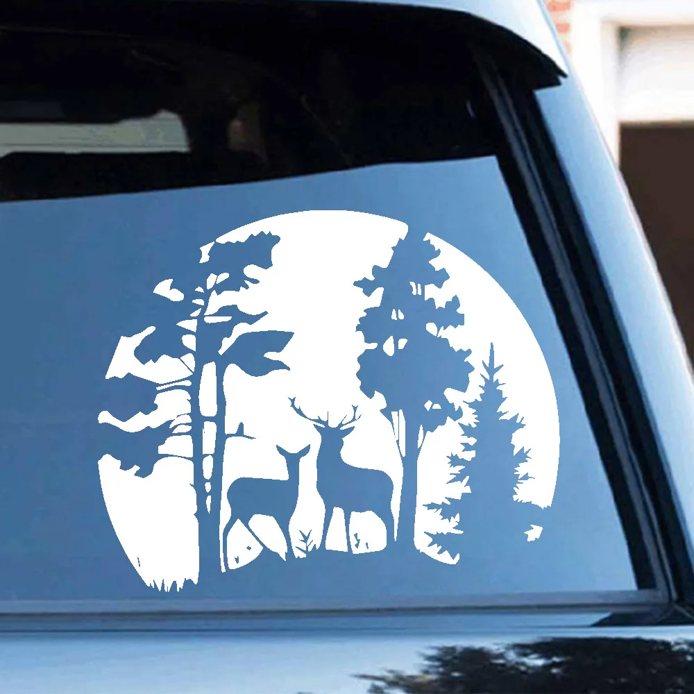 

Diy mirror forest Stickers For Cars Car Body Doorhandle Sticker Door Handle Decal