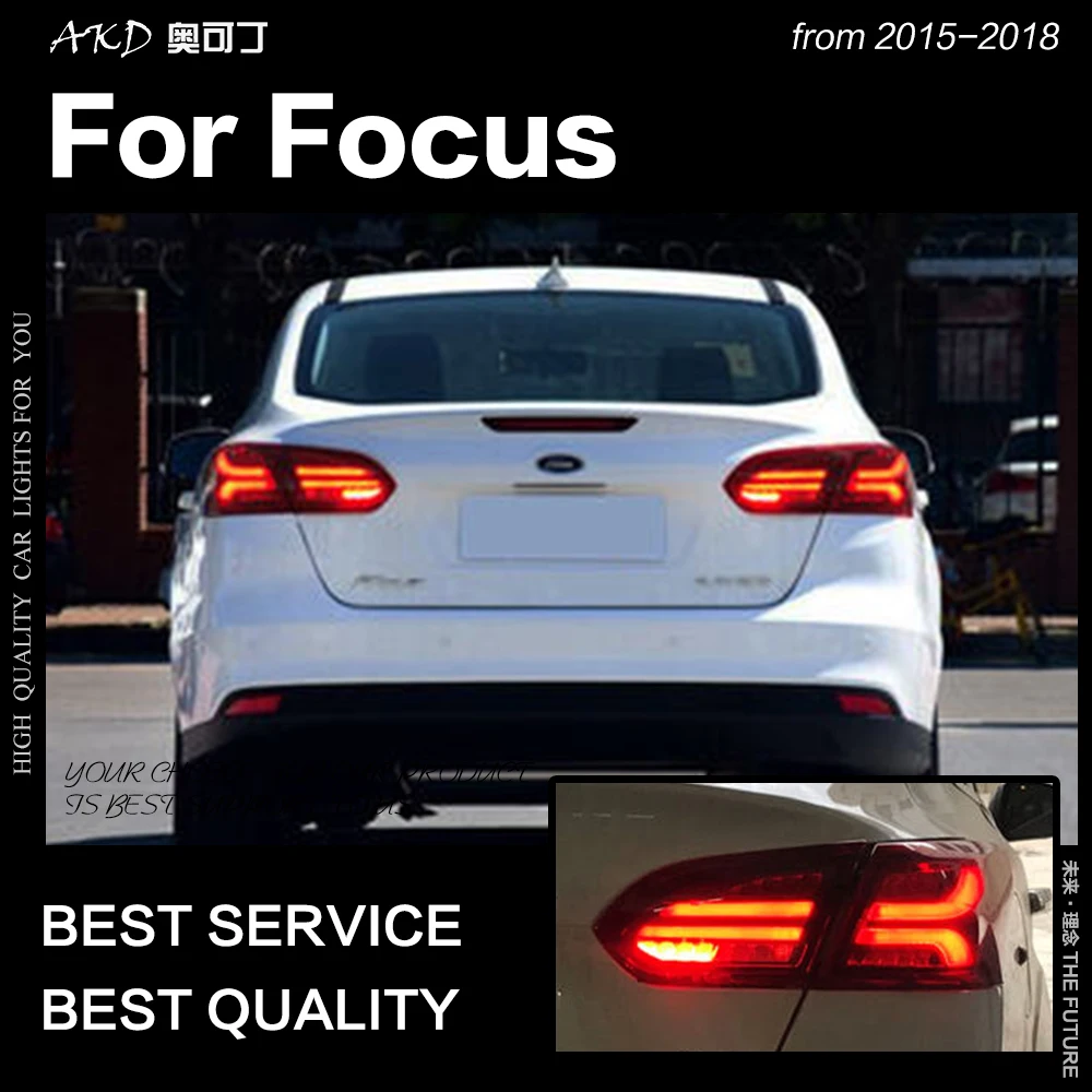 АКД стайлинга автомобилей для Ford Focus задние фонари 2015 2018 Sedan светодиодный задний