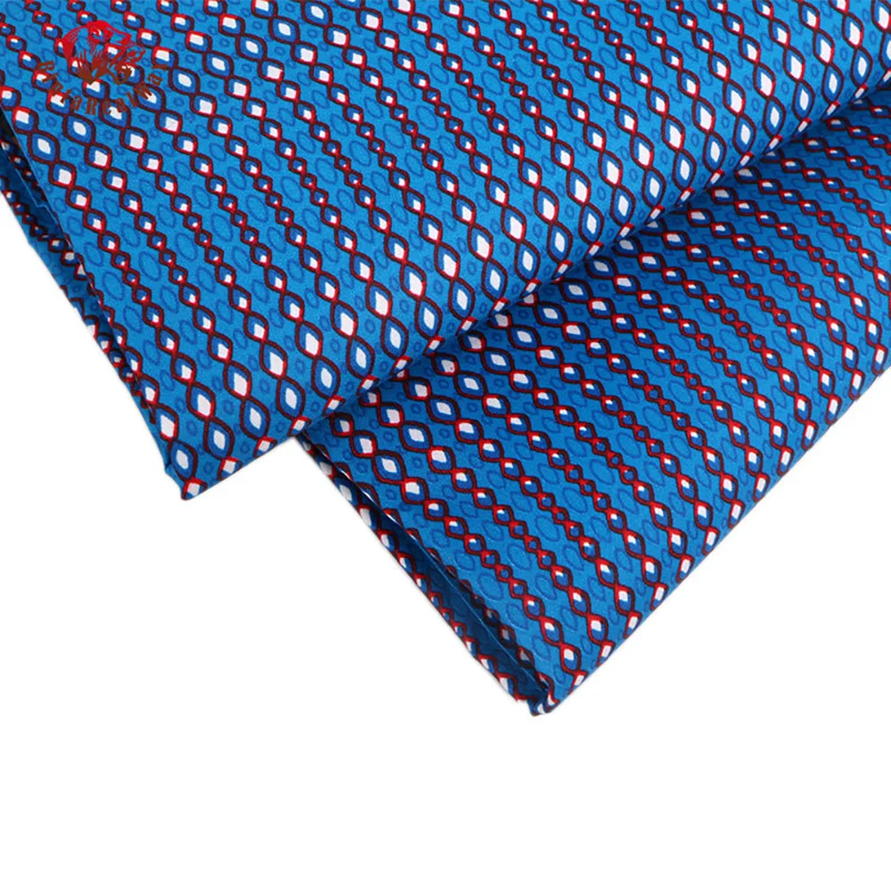 Полосатая африканская восковая ткань 100% полиэстер оптовая продажа высокое