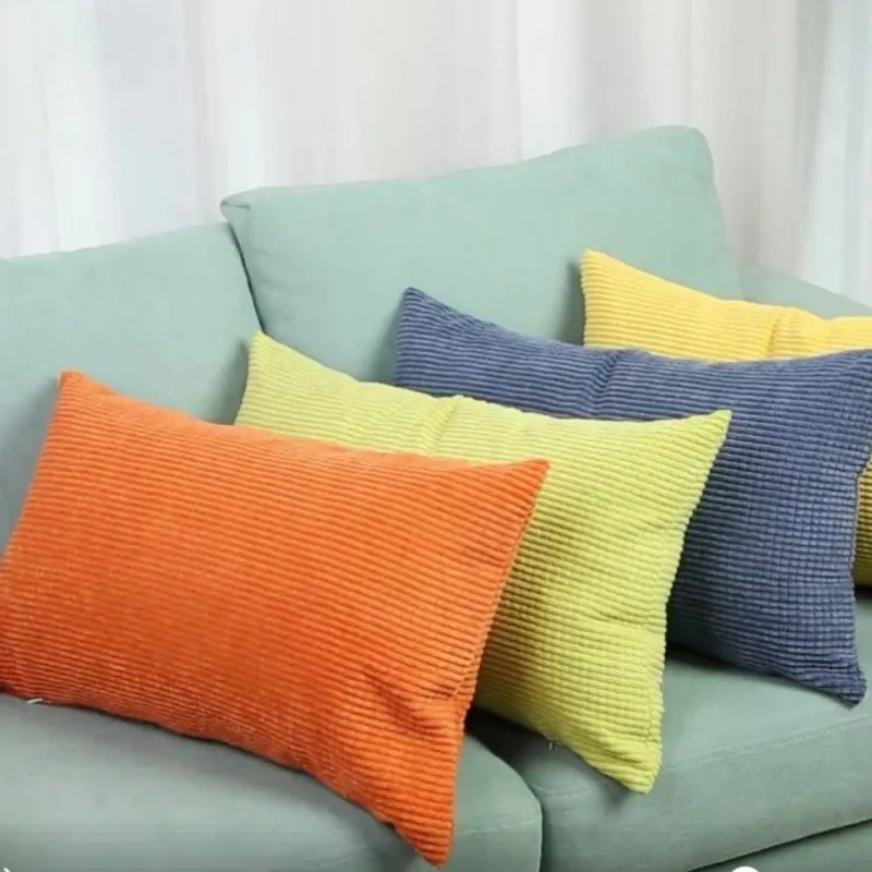 

Sofa Pillow Case 15 Colors Corduroy Fabric Pillowcase 30x50cm/30x60cm/40x60cm/40x70cm/50x70cm/60x80cm Cushion Cover Without Core