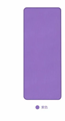 Violet 10 мм Экстра толстые 183 см X 61 см Высокое качество NRB Нескользящие коврики для йоги для фитнеса безвкусные пилатес тренажерный зал колодки с повязками - Цвет: Violet