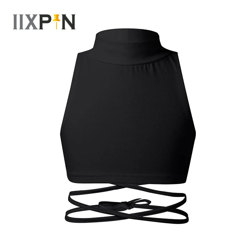 Детский танцевальный укороченный топ для девочек костюм джазовых танцев в стиле