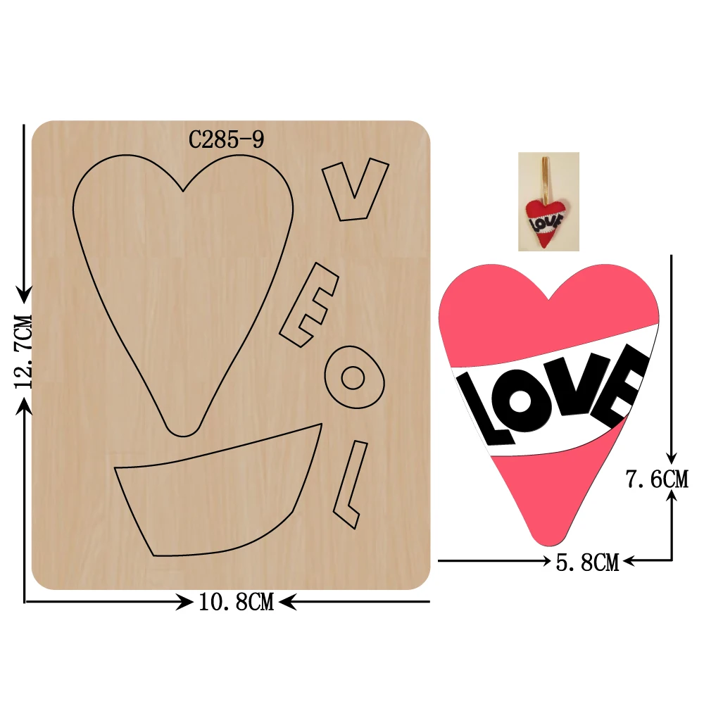 Новые деревянные штампы love для скрапбукинга режущие совместимые с большинством