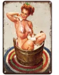 

Tin Sign Metal Sign Sexy Playing Card Beauty Poster Retro Bar Garage Club Bedroom Restaurant People Cave Wall Hanging Fun Retro