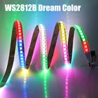 WS2812B Светодиодная лента 5050 RGB неоновая полоса 1 м3 м5 м 3060144 пикселейсветодиодовм умная светодиодная Пиксельная полоса, WS2812 IC;WS2812B, белая печатная плата 5 в постоянного тока