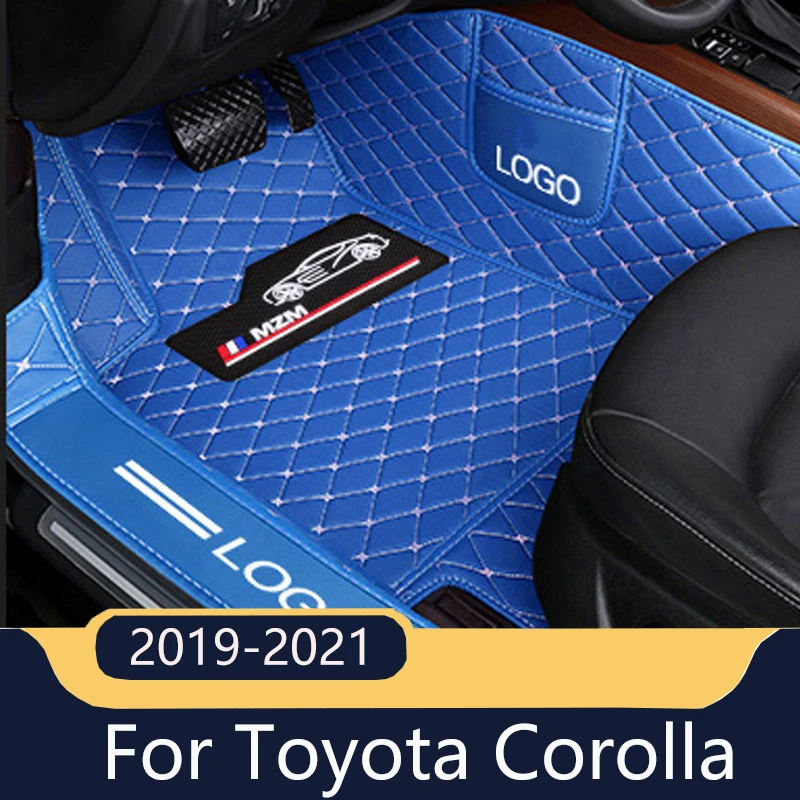 

Custom leather Car floor mat For Toyota Corolla 2019 2020 2021 hybrid Waterproof Interior Auto Accessories Custom Styling