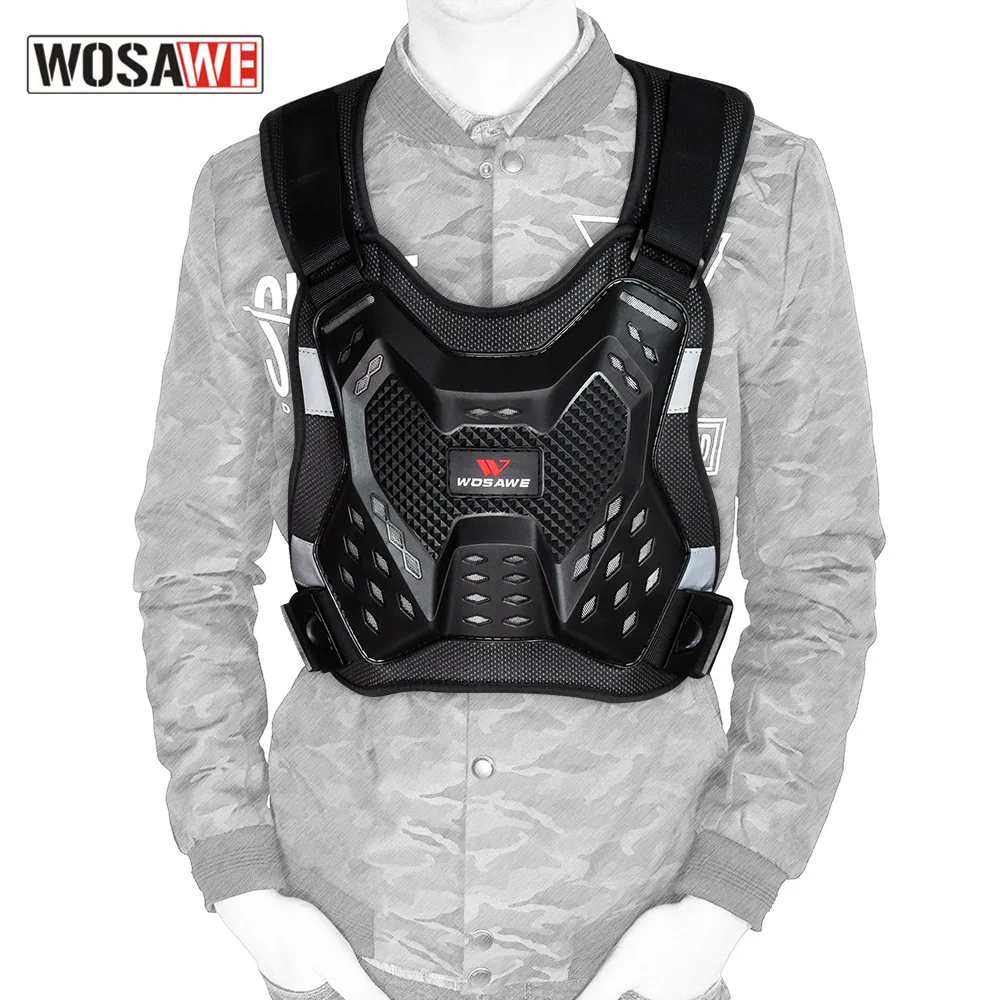 

WOSAWE Motorcycle Armor Jacket Moto Racing Gear Elastic Armor Vest Motocross Riding Off Road Bike Chest Body Protection Clothing