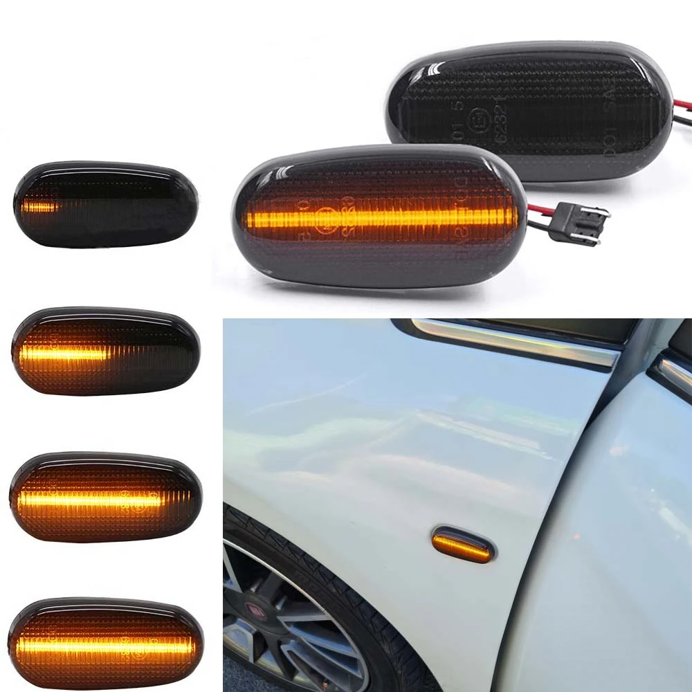 Дым динамический Светодиодный Боковой габаритный фонарь крыло индикатор