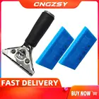 Скребок для льда BlueMAX, лопатка для снега, виниловая обмотка, резиновое лезвие, оттенок окна, скребок, Бытовые аксессуары для мытья автомобиля B22 + B07