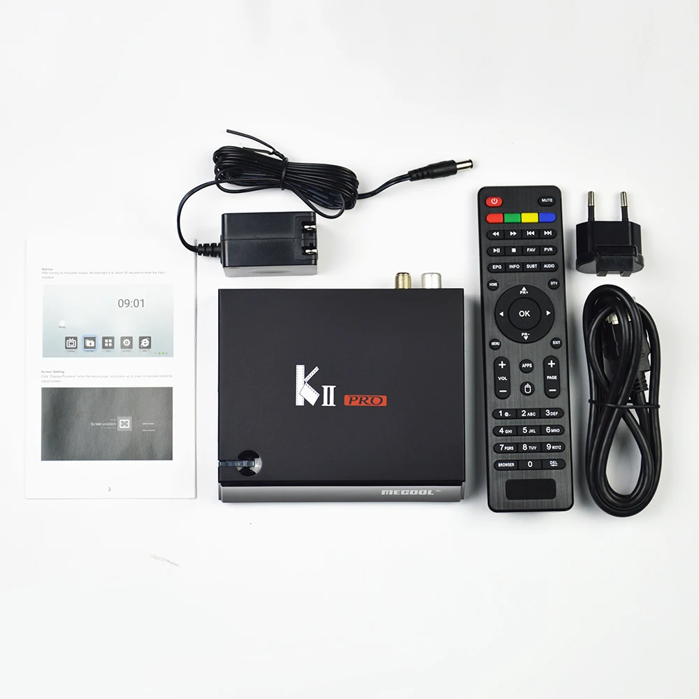 KII PRO декодер DVB-S2 DVB-T2 Android 7,1 Smart tv Box S905d четырехъядерный 2 Гб 16 Гб K2 pro 4K медиаплеер dvb t2 s2 двойной Wifi BT4.0