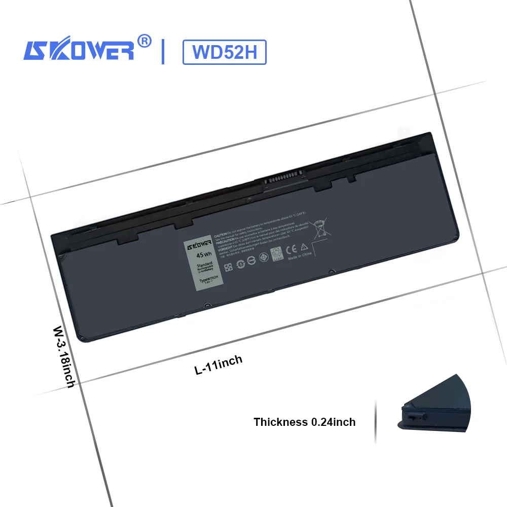 Аккумулятор для ноутбука Dell Latitude E7240 E7250 WD52H VFV59 W57CV GVD76 KWFFN 7 4 V 45WH|Аккумуляторы