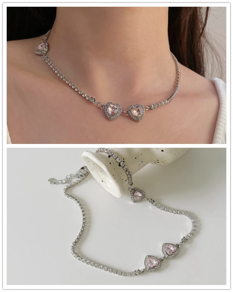 

Женская Цепочка с кристаллами, цепочка до ключицы с цирконом, чокер на шею, украшение для шеи, X25, 2021
