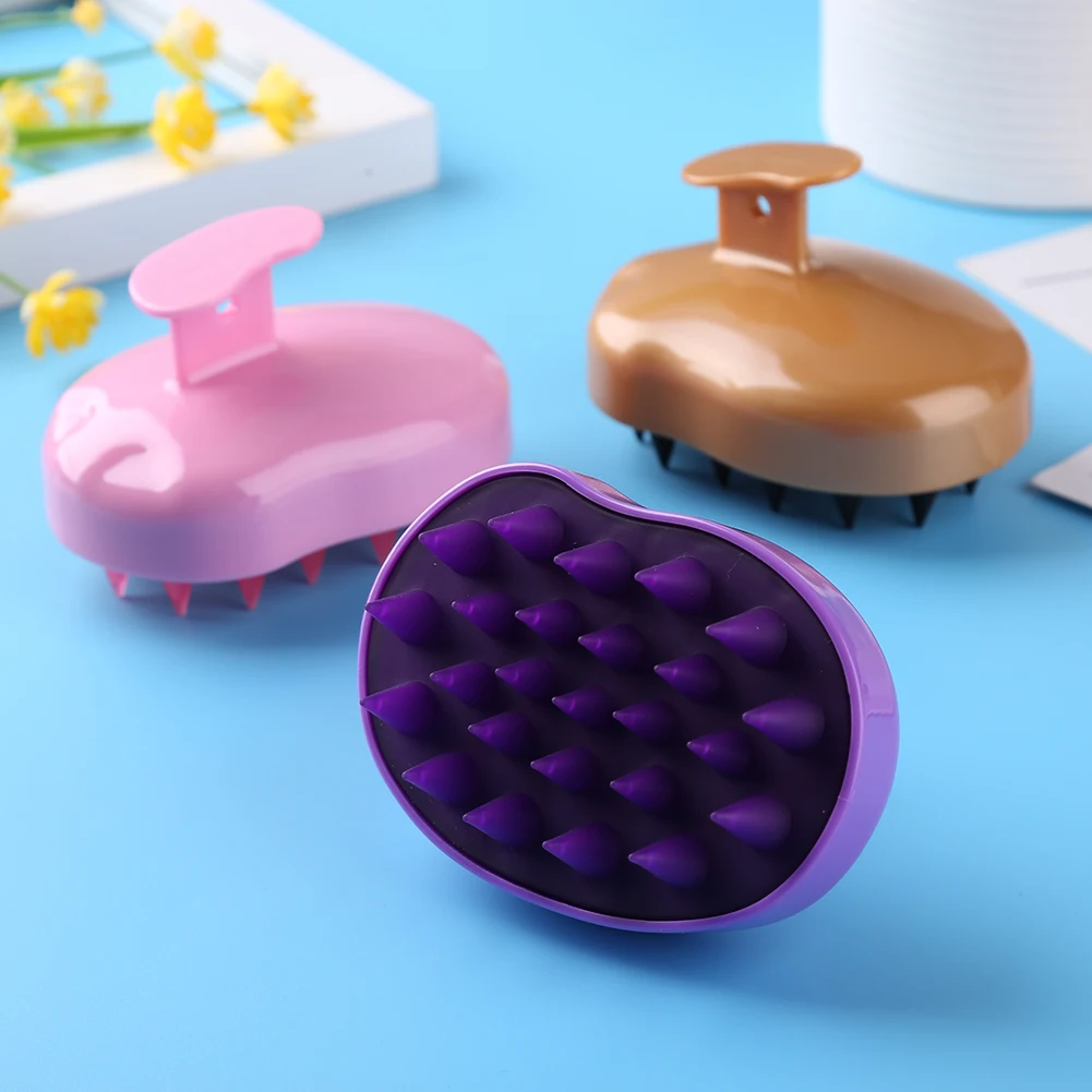 

Силиконовая расческа для мытья волос, ручной массажер для головы, щетка для мытья волос, щетка для ванной и душа, щетка для мытья волос