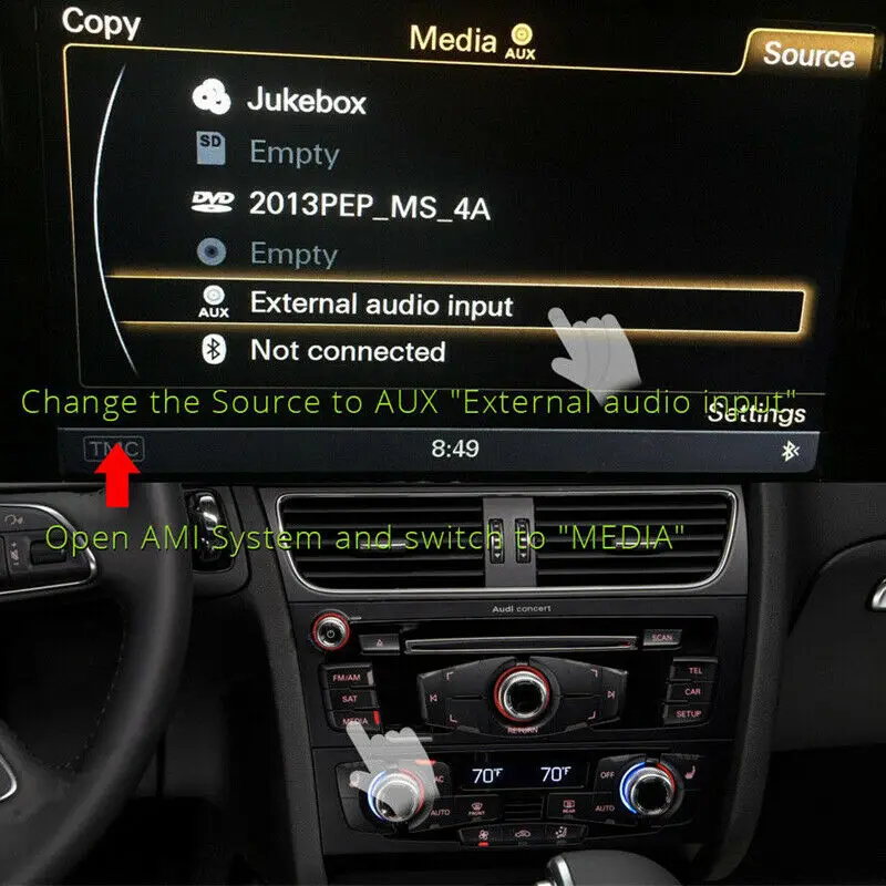 AMI MMI Bluetooth адаптер Aux кабель аудио радио для Audi Q5 A5 A7 S5 Q7 A4 A6 A8|Кабели VGA| |