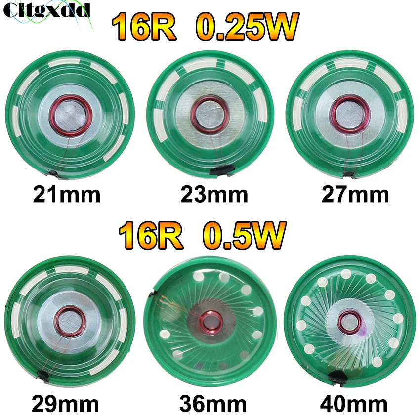 Cltgxdd 2PCS New Ultra-thin Speaker Doorbell Horn Toy-car horn 16 ohms 0.5W 0.25W 16R 21 23 27 29 36 40 mm Diameter | Обустройство
