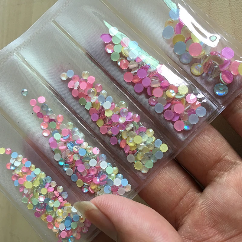 Микс SS6-SS20 без горячей фиксации Стразы светящиеся украшения для дизайна ногтей