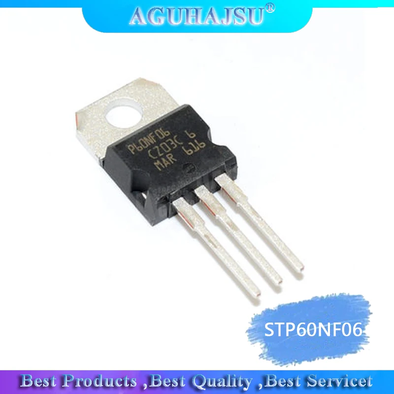 10 шт./лот STP60NF06 P60NF06 TO 220 транзистор оригинальный аутентичный|transistor p60nf06| |
