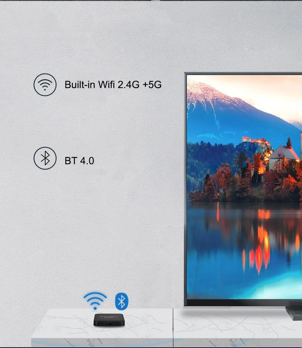 Бразилия GTMEDIA G3 Android 7,1+ IP ТВ сервер Smart tv Box медиаплеер 2 Гб 16 Гб пульт дистанционного управления 4K HD H.265 WIFI2.4G телеприставки