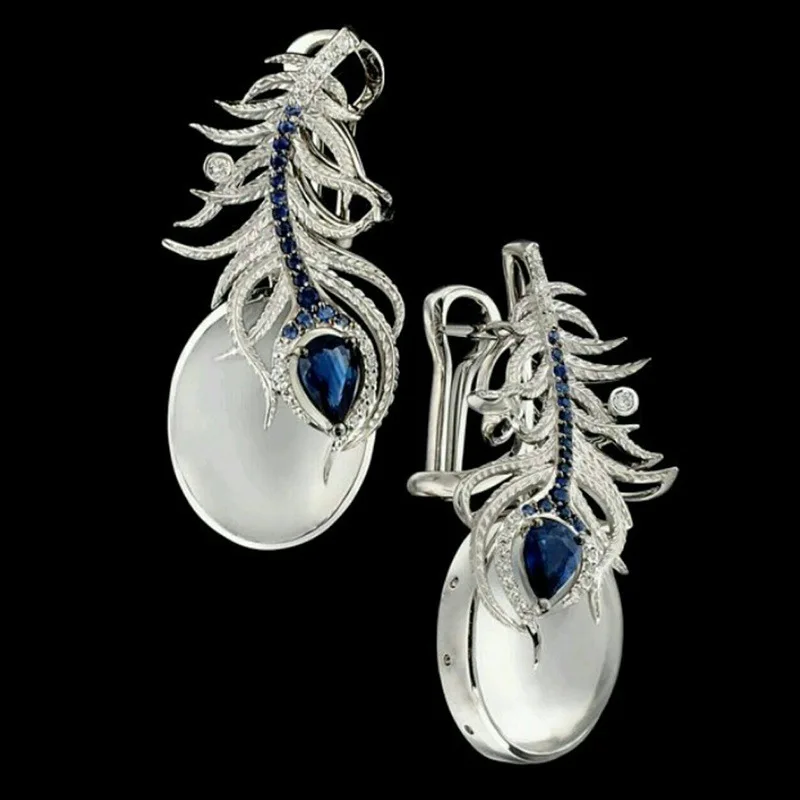 

Gu Li New Retro Phoenix Moonlight Unique Feather Design Earrings Earrings For Boho Style Women Jewerly