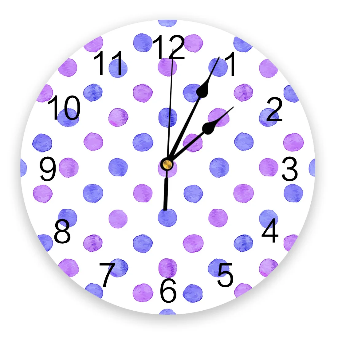

Dot Rendering Decoration Watercolor PVC Wall Clock Modern Design Home Decor Bedroom Silent Oclock Watch Wall For Living Room
