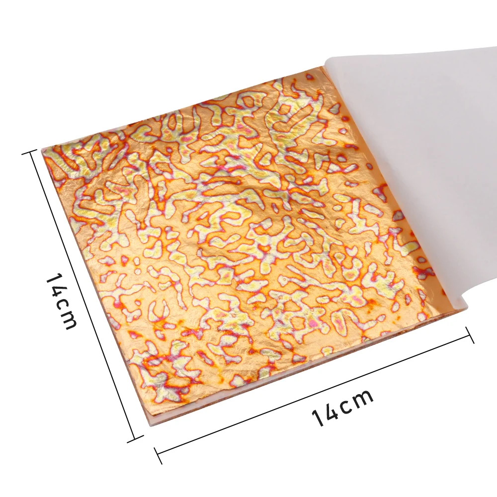 Разноцветные Золотые листья 50 шт./буклет 14 см * для искусства украшения
