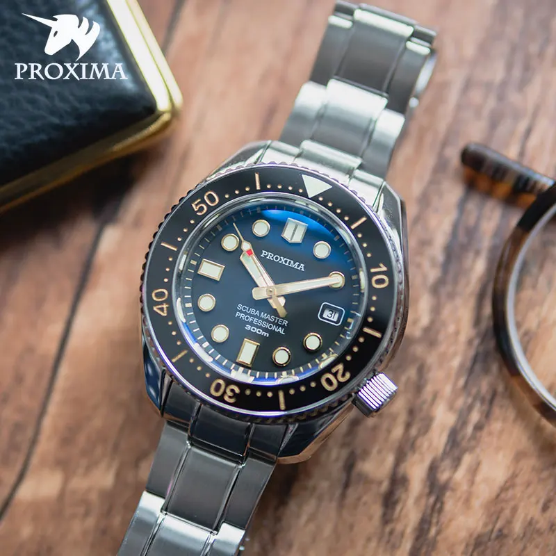 

Proxima SBDX001 Dive Watch Mechanical C3 Super Luminous NH35 Sapphire Watch Men Automatic 300m Diving Watch Man Ceramic Bezel