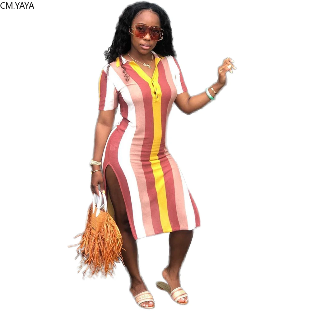 Женское винтажное платье миди в полоску с коротким рукавом и открытой спиной