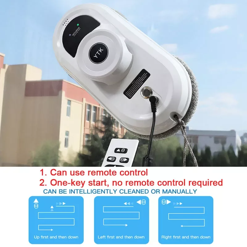 Робот пылесос для окон с дистанционным управлением 80 Вт|Электрические