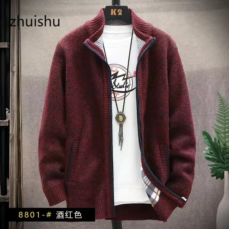 

2020 Winter Fashion New Arrival Men's Sweaters Cardigan Men Knitted Thicken Mens Hooded Coat Male Slim Fit Knitting Sweater