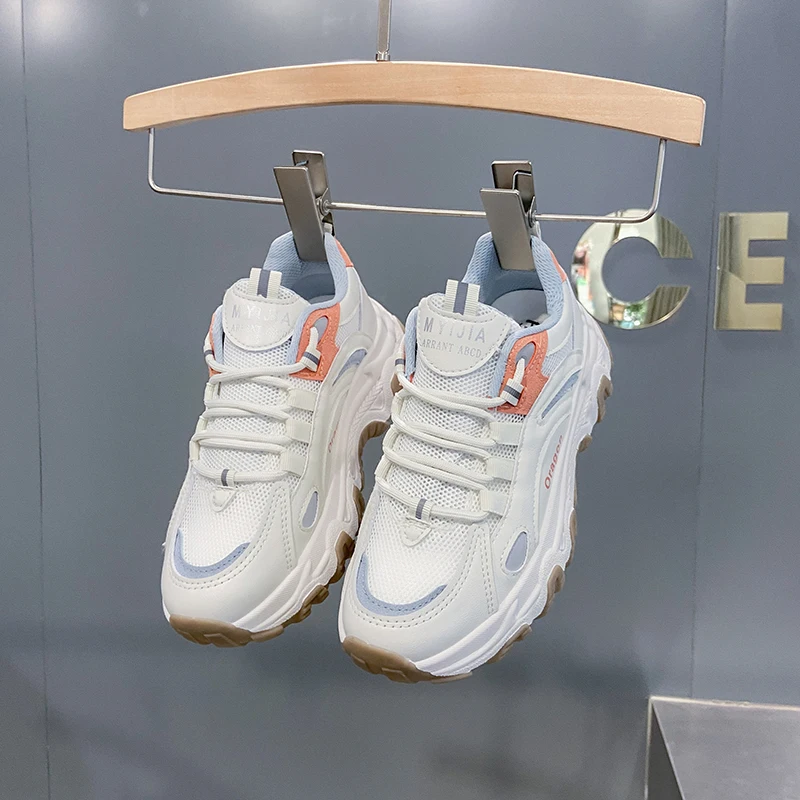 

Ins breathable daddy shoes women's fashion 2021 summer new student thick bottom mesh sports shoes casual Korean version