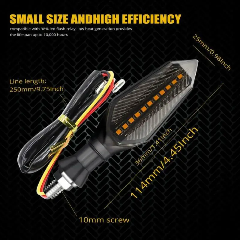 

Turn Signal Light Motorcycle 12 LED Indicators Accessories Blinker Lamp