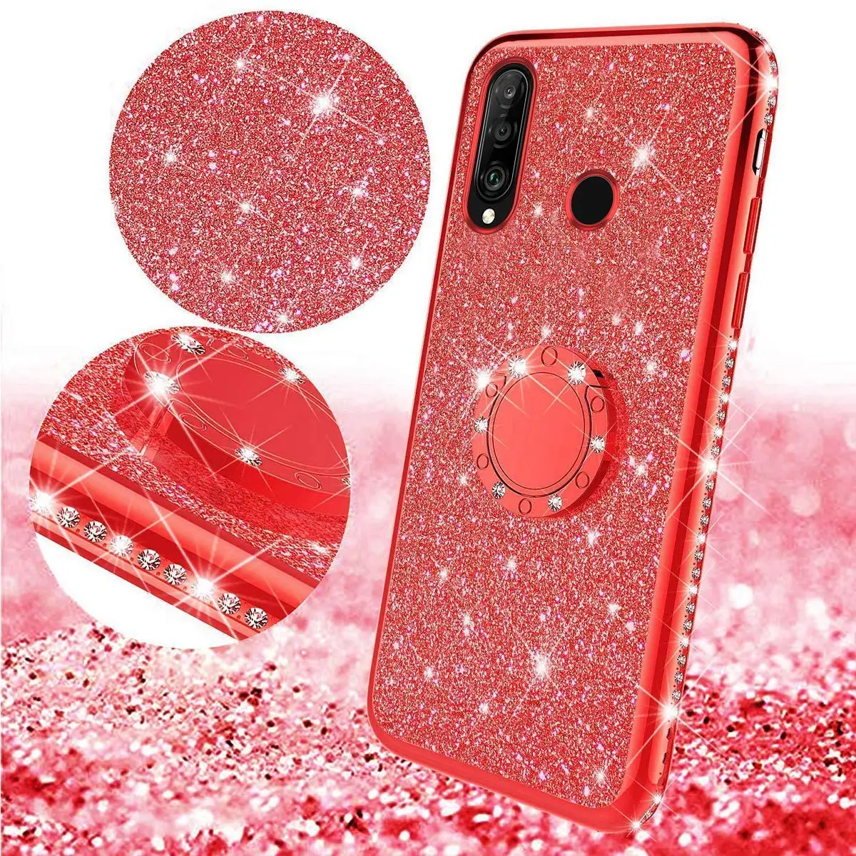 Чехол из мягкого ТПУ со стразами для HUAWEI P Smart 2019 Z P10 P20 P30 Lite Mate 20 10 HONOR 7X 8X блестящий