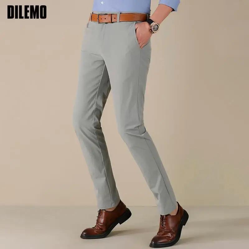 

New Summer Designer Brand Casual Fashion Loose Comfortable Dress Suit Pants Men Business Trousers Top Quality Men's Clothing