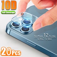 wholesale 20pcs 3d full cover transparent camera len film for iphone 13 12 mini 11 pro max 9h tempered glass rear lens protector