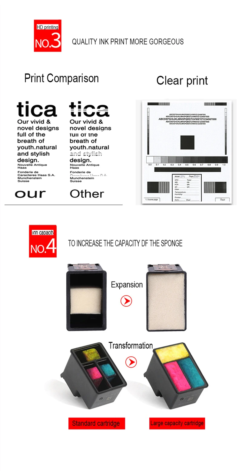 HTL Замена для hp 301 hp 301XL DeskJet 1000 1050 1510 2000 2050 2050S 2510 2540 3050a 3054 принтер
