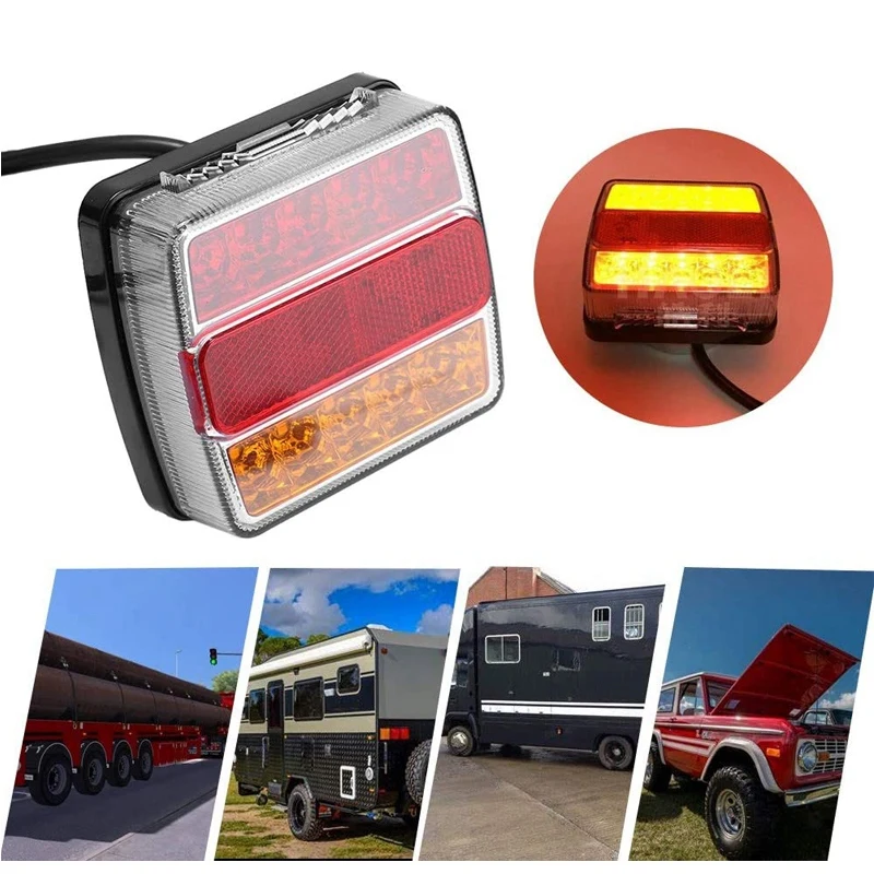 

1 Set 12V Trailer Light Kit Tail Light Trailer Lights License Plate Light Lamp for Truck Caravans Horse Boxes Trailers