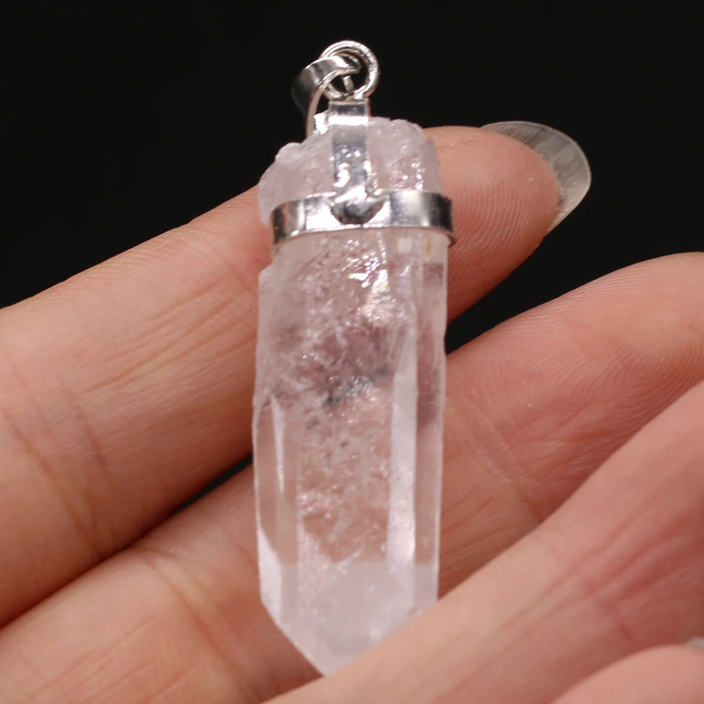 Подвеска Маятник из натурального кварца позолоченная серебристая кварцевые