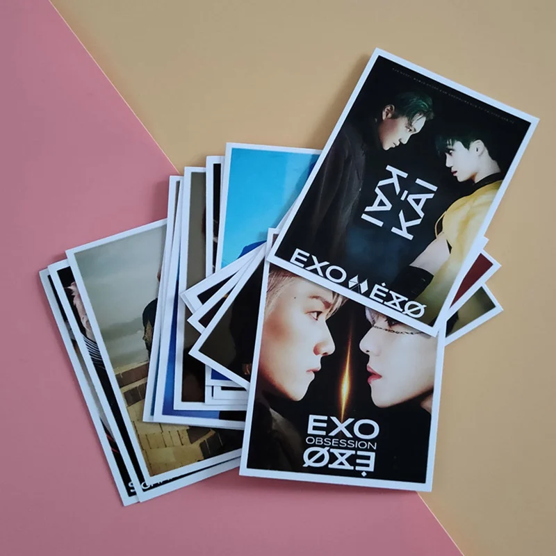 Kpop EXO X CHANYEOL KAI CHEN BAEKHYUN SEHUN SUHO новый альбом одержимость вокруг маленькой карты ЛОМО