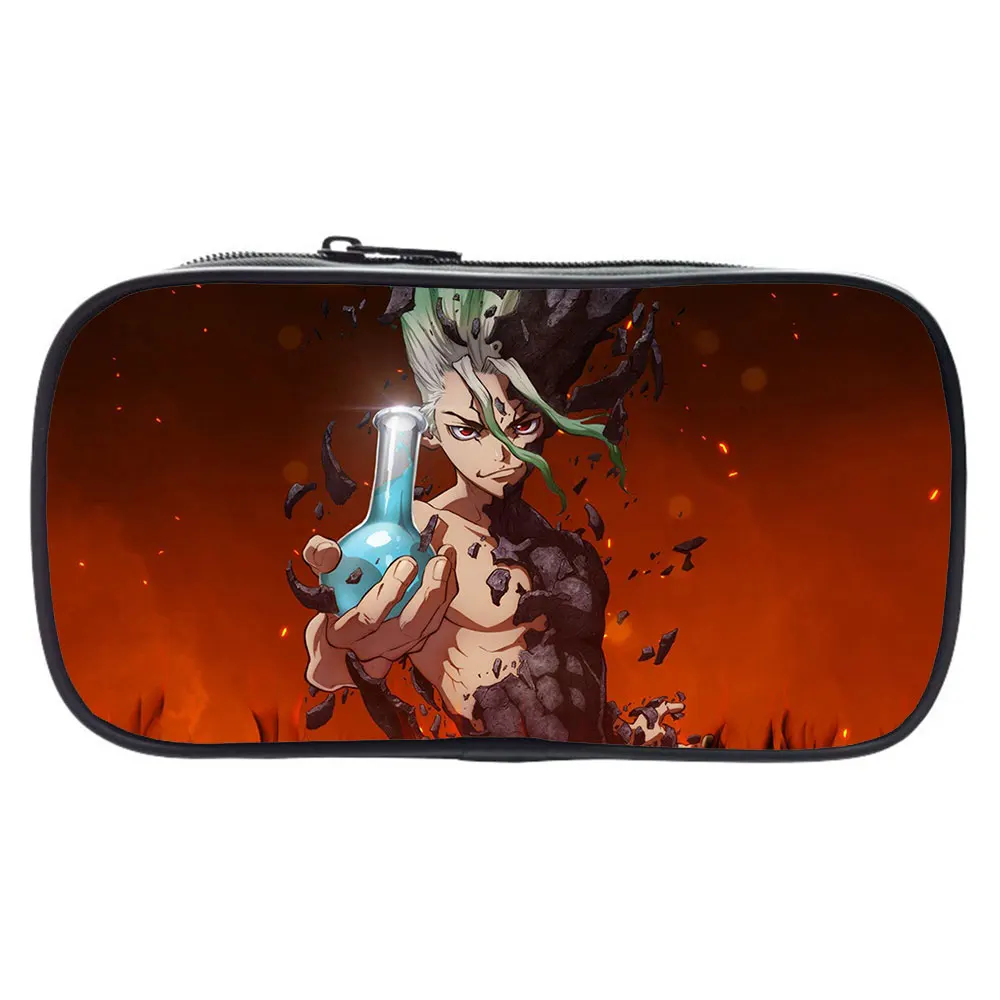 

Dr.STONE Pencil Case Fashion Student Multifunctional Stationery Bag Girl Pencil Box Large Capacity Kid School Supplies Gift