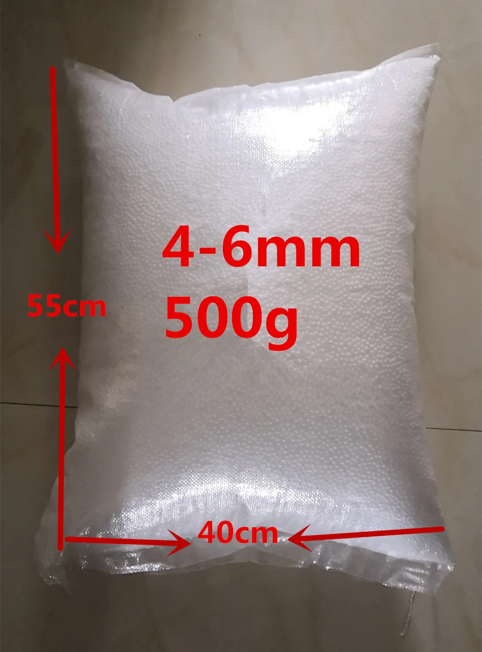 4-6mm 500g 4-6 мм 200 г/500 г белый пенопластовые шарики мешок детский наполнитель кровать спальная Подушка кресло диван бусины наполнитель мяч из пенопласта - Цвет: 4-6mm 500g